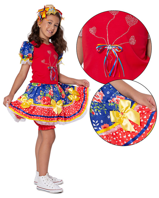 VESTIDO JUNINO NATACHA INFANTIL - J1766