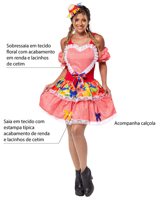 VESTIDO JUNINO ÁFRICA ADULTO - J91904