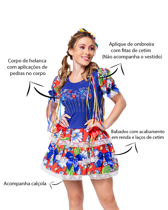 VESTIDO JUNINO ANTIGUA ADULTO - J91766