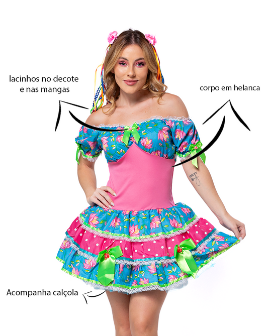 VESTIDO JUNINO ARUBA ADULTO - J91800
