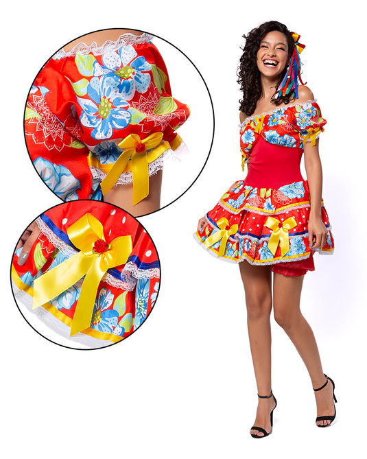 VESTIDO JUNINO ARUBA ADULTO - J91800