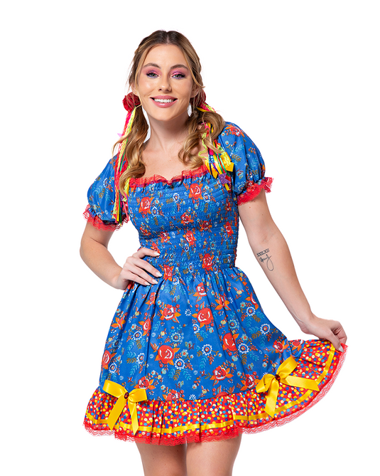 VESTIDO JUNINO ASTER ADULTO - J98008