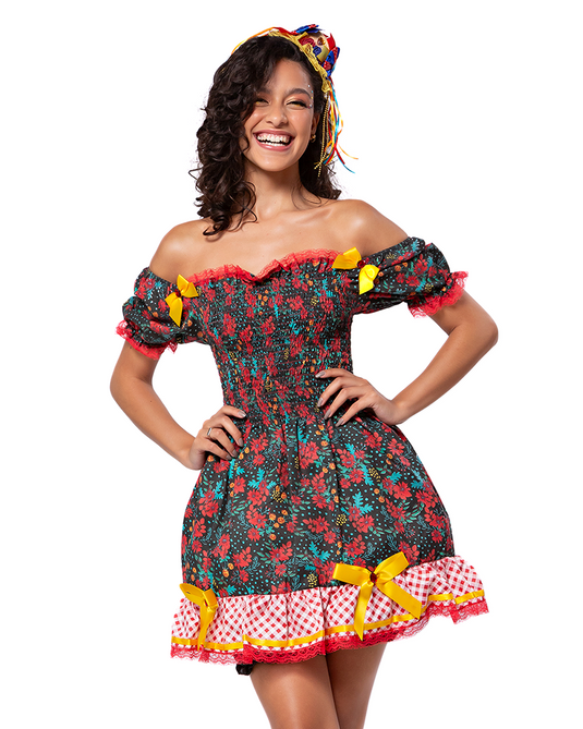 VESTIDO JUNINO ASTER ADULTO - J98008