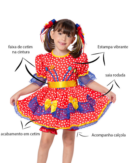 VESTIDO JUNINO CAJUZINHO - J1559
