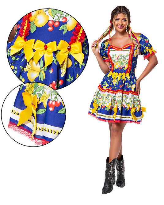 VESTIDO JUNINO CALIBRA ADULTO - J98069