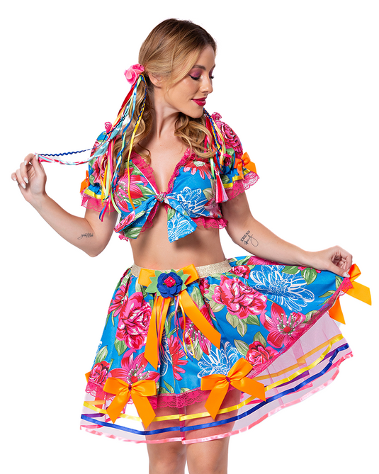 CONJUNTO CROPPED JUNINO FILLETTY ADULTO - J98055