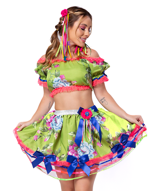 CONJUNTO CROPPED JUNINO FILLETTY ADULTO - J98055