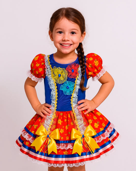 VESTIDO JUNINO MARMELADA - J2711
