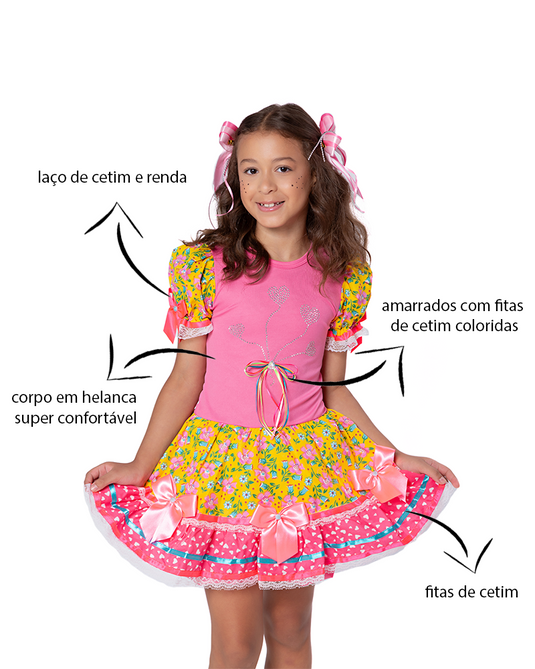 VESTIDO JUNINO NATACHA INFANTIL - J1766