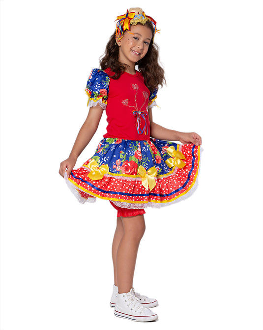 VESTIDO JUNINO NATACHA INFANTIL - J1766