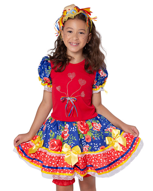 VESTIDO JUNINO NATACHA INFANTIL - J1766