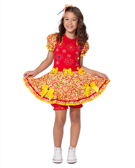 VESTIDO JUNINO NATALIA INFANTIL - J1789