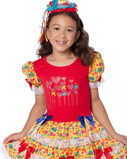 VESTIDO JUNINO NAVANNA INFANTIL - J1791