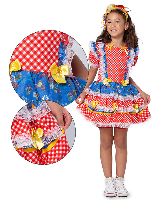 VESTIDO JUNINO SABRINA INFANTIL - J1770