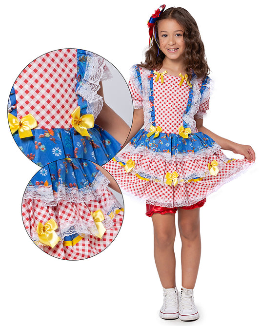 VESTIDO JUNINO SABRINA INFANTIL - J1770