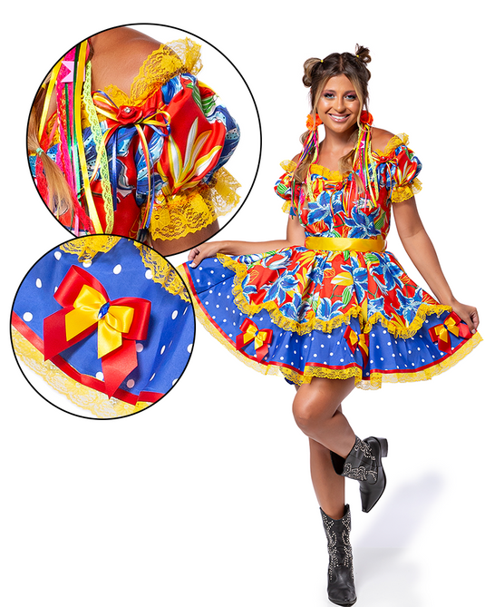 VESTIDO JUNINO VERONY ADULTO - J99004