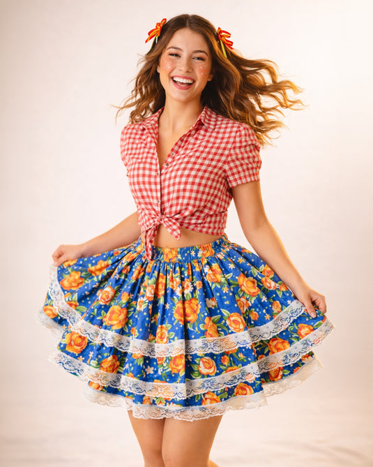 SAIA JUNINA VANUSA 3 BABADOS ADULTO – J9364