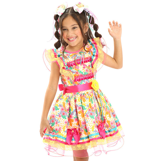 VESTIDO JUNINO CHUVISQUINHO INFANTIL - J1565