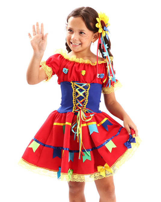 VESTIDO JUNINO RAIKA- INFANTIL