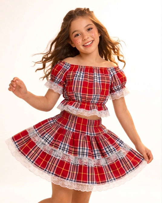 Conjunto Junino Sandra Infantil -J2247