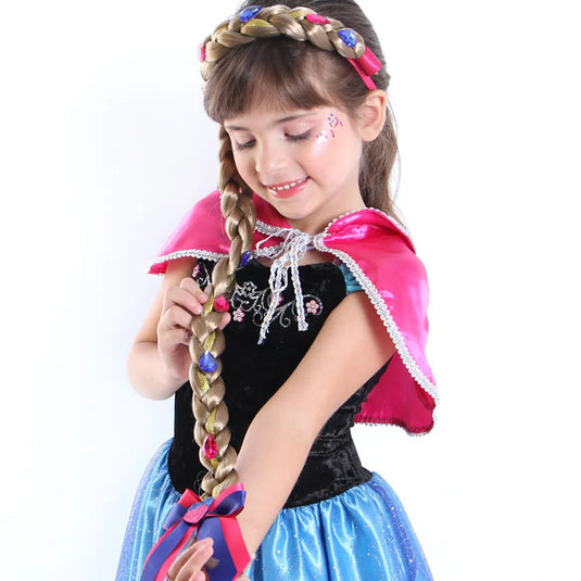TIARA TRANÇA PRINCESA AZUL ROYAL/CASTANHA