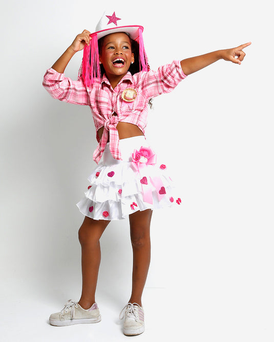 CAMISA JUNINA XADREZ FLANELA DE AMARRAR INFANTIL JILLY - J0699