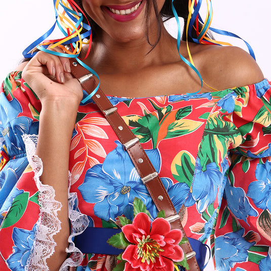 VESTIDO JUNINO CASSIS ADULTO - J98072