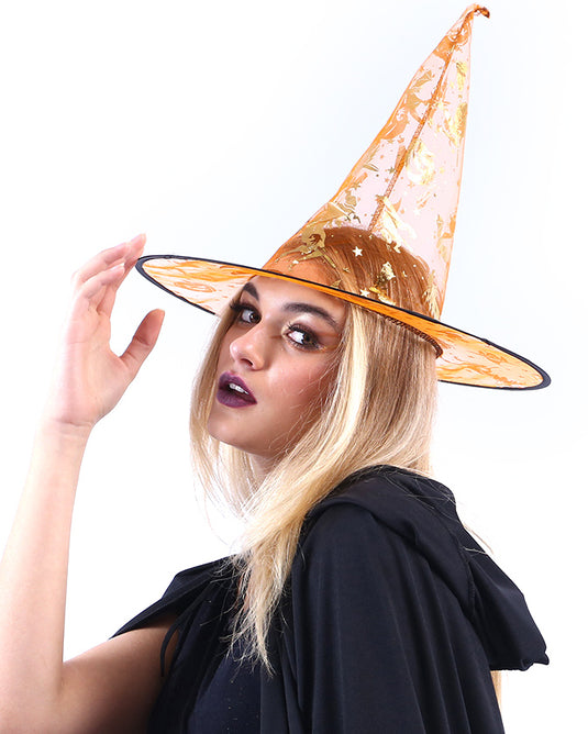 CHAPEU BRUXA TRANSP ESTAMPADO PC/12 UNID