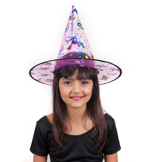 CHAPEU BRUXA TRANSP ESTAMPADO PC/12 UNID