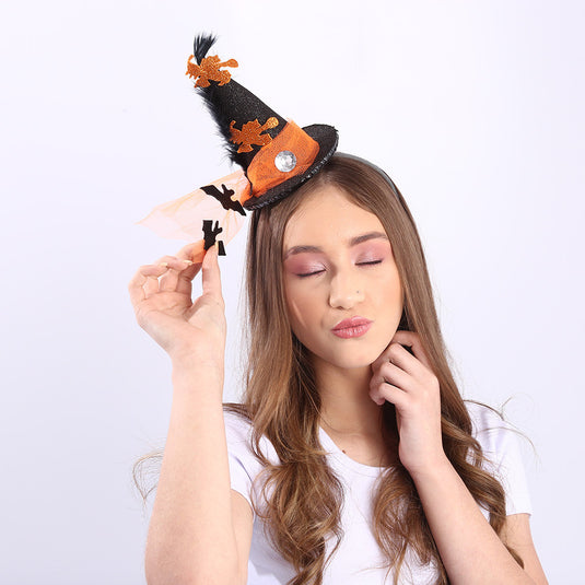 TIARA CHAPEU BRUXA LUXO UNID