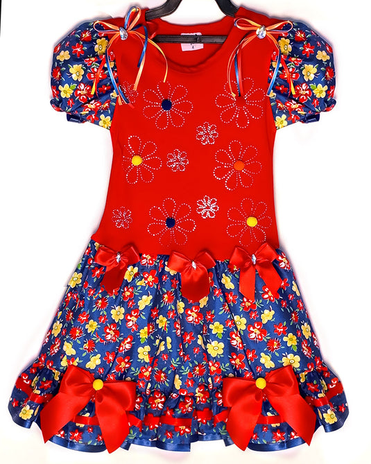 VESTIDO JUNINO NATALIA INFANTIL - J1789