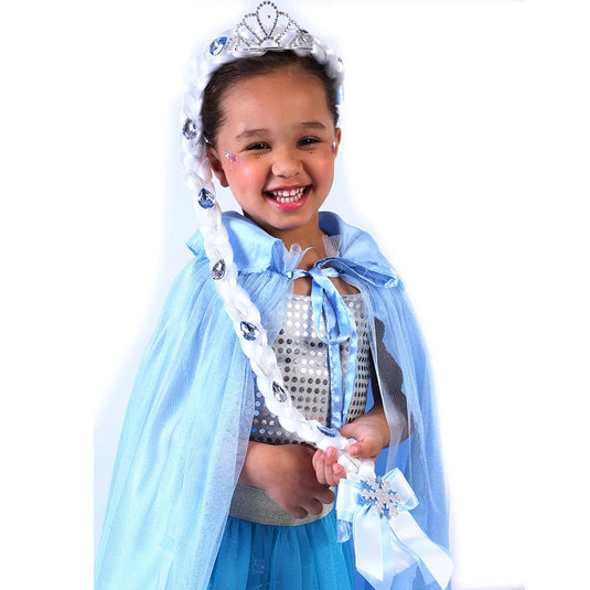 TIARA TRANÇA PRINCESA AZUL BEBÊ/NEVE