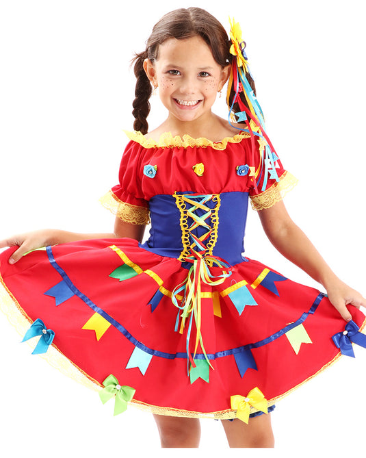 VESTIDO JUNINO RAIKA- INFANTIL