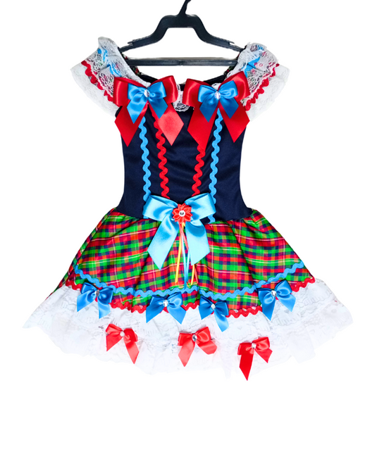 VESTIDO JUNINO ROSANA INFANTIL - J2093