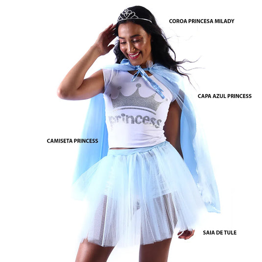 SAIA DE TULE - AZUL BEBE – ADULTO