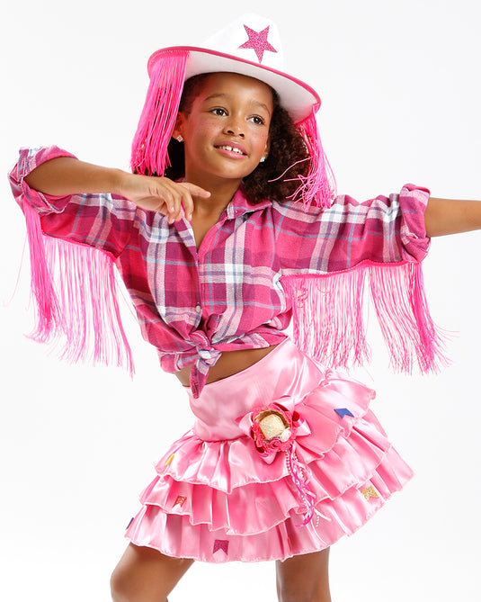 CAMISA JUNINA XADREZ DE FRANJA INFANTIL JUDI - J0697