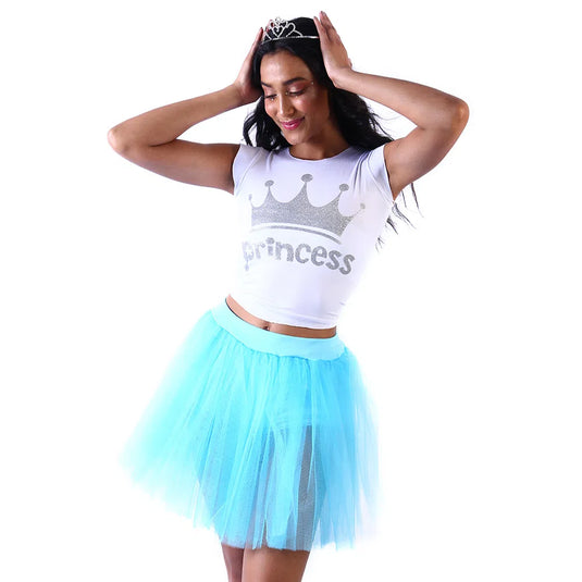 SAIA DE TULE - TURQUESA – ADULTO