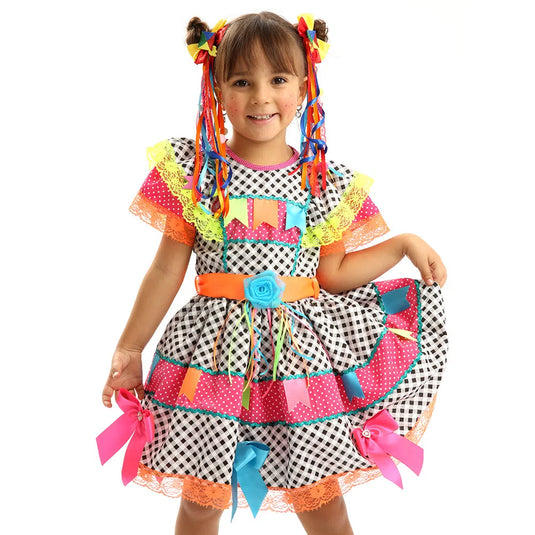 XUXINHA JUNINA TANITA - KIT COM 2 PARES - CORES SORTIDAS - J021