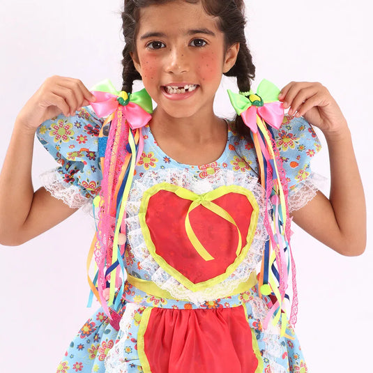 XUXINHA JUNINA TANITA - KIT COM 2 PARES - CORES SORTIDAS - J021