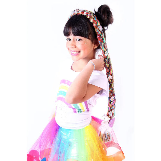 TIARA TRANÇA UNICÓRNIO MULTICOLOR