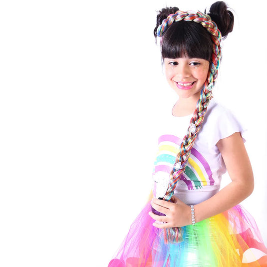 TIARA TRANÇA UNICÓRNIO MULTICOLOR