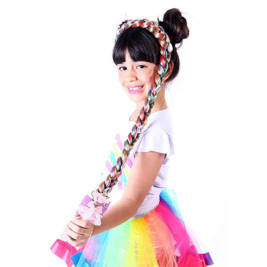 TIARA TRANÇA UNICÓRNIO MULTICOLOR