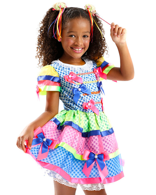 VESTIDO JUNINO BOMBOM- INFANTIL