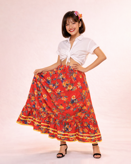 SAIA JUNINA CARIMBO TEEN - J1924