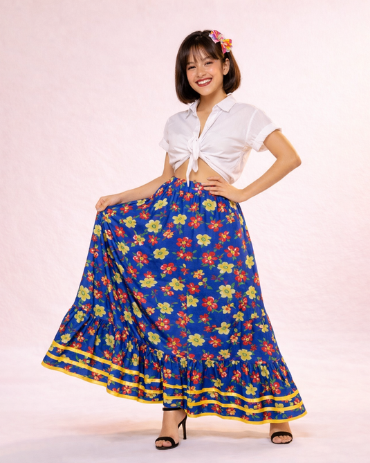 SAIA JUNINA CARIMBO TEEN - J1924