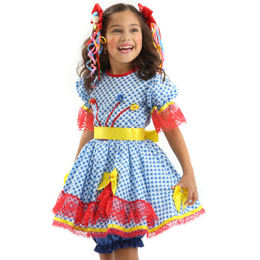 VESTIDO JUNINO CAJUZINHO INFANTIL