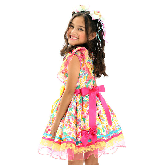 VESTIDO JUNINO CHUVISQUINHO- INFANTIL