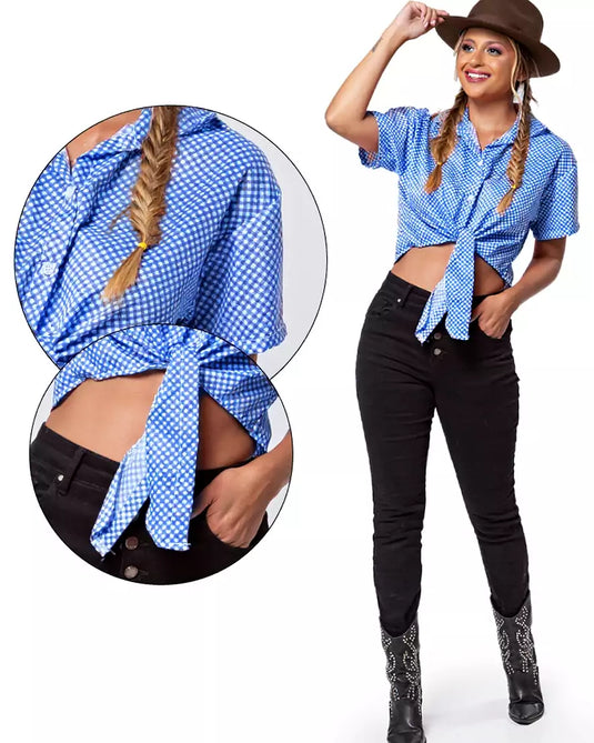 CAMISA JUNINA XADREZ NO ADULTO – J2492