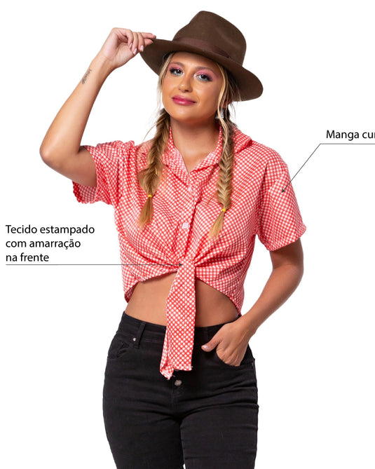 CAMISA JUNINA XADREZ NO ADULTO – J2492
