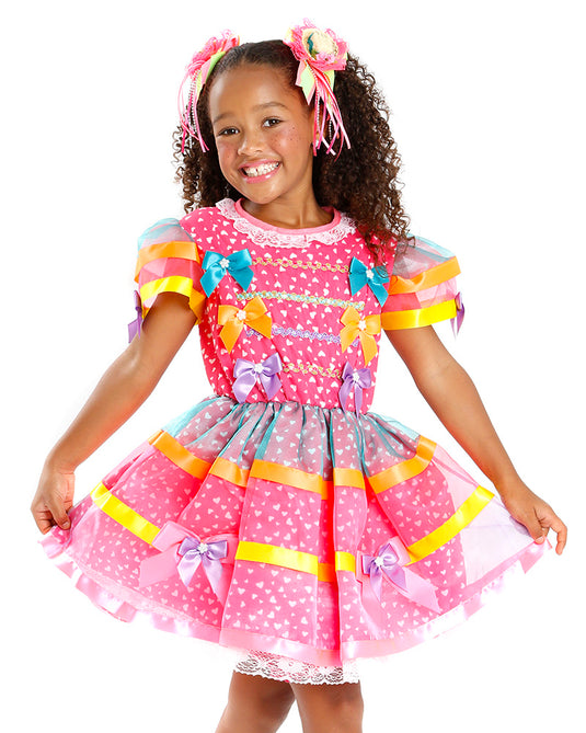 VESTIDO JUNINO BOMBOM- INFANTIL